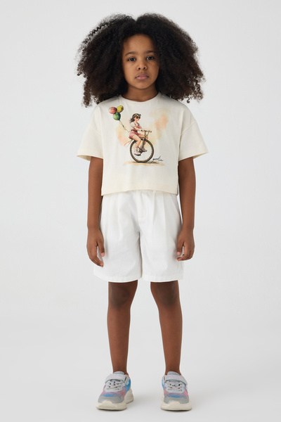 Tyess Girl Ecru Tshirt