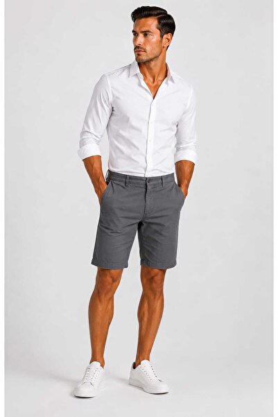 ANATOLIATEKSTILE Men's Shorts Plus Size Casual Premium Elegant Bermuda Shorts...