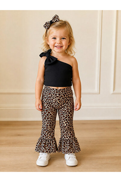 Tarz Kidss Ebru Özörgücü Set pantaloni leopard spaniole pentru fete