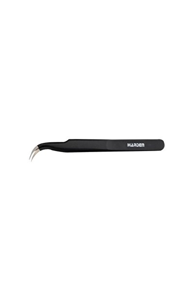 HARDEN Antistatic Stainless Steel Tweezers with Curved Tip, 120 mm,