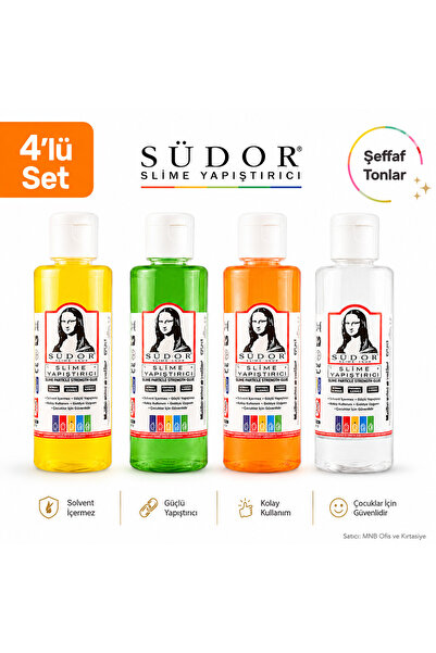 Südor Sıvı Slime yapıştırıcı + puzzle yapıştırıcı Set 70 ml, 4 ADET