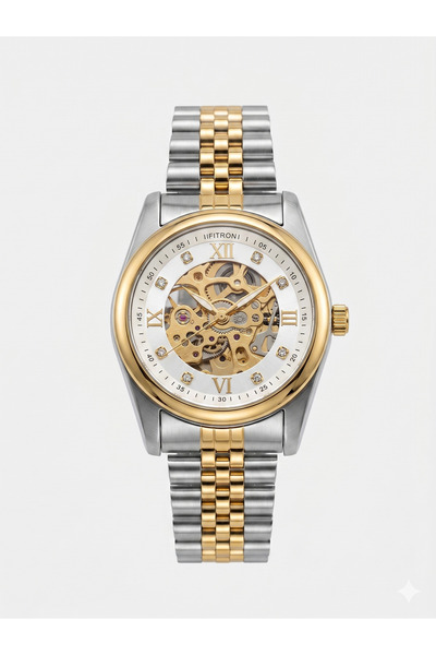 FITRON KVOGUES ROUND WITH DIAMONDS 117211 M WHITE DIAL - MEN'S AUTOMATIC