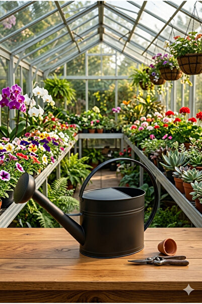 VAV Mühendislik Metal Watering Can 12 Lt - Garden Flower Plant Watering Can w...