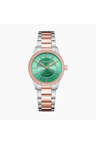 Omax Two-Tone Embellished Ladies Watch