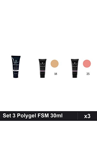 FSM Set 3 Polygel 30ml - Nr.17, Nr.18, Nr.25 - Constructie Unghii