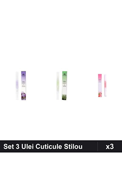 global fashion Set 3 Ulei Cuticule Tip Stilou - Afine, Aloe Vera, Peach