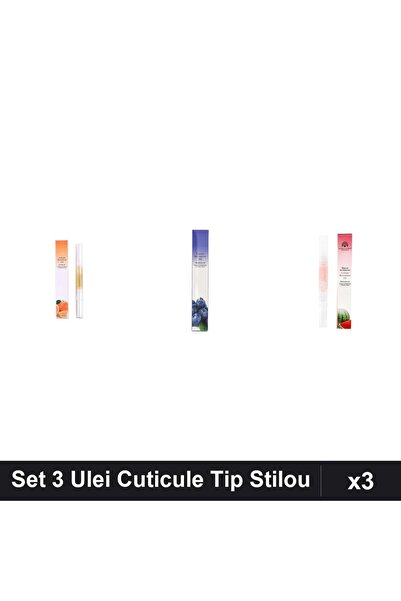 NAİLS Set 3 Ulei Cuticule Tip Stilou - Orange, Blueberries, Pepene Verde