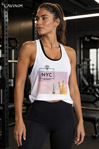 LAVİNİM Dry Fit Women's Printed Training & Sports Tank Top