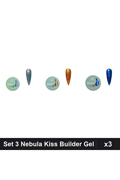 global fashion Set 3 Nebula Kiss Builder Gel 15g - Nr.03 Nr.05 Nr.16