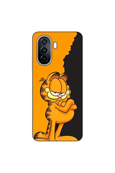 OEM Husa compatibila cu Huawei Nova Y70 Silicon Gel Tpu Model Garfield Black ...