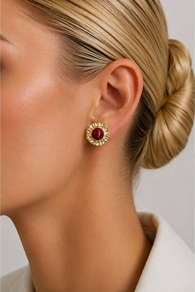 Jack Ferrero Nova Gold Color Nails Earrings