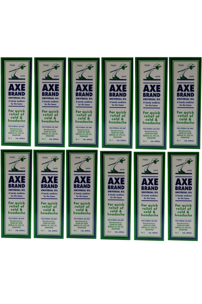 Axe Brand زيت عالمي لتخفيف البرد والصداع بسرعة 5 مل (عبوة من 12 قطعة)