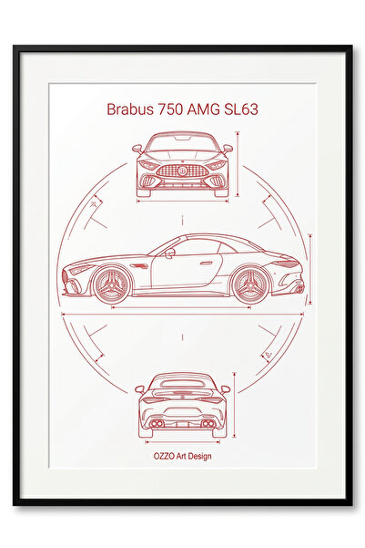 Brabus 750 AMG SL63(2024)Blueprint Line Art | Limited Edition A3 |
