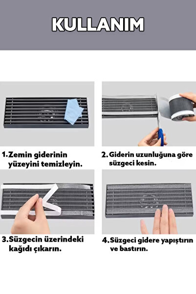 COZY SENSE Banyo Duş Gider Süzgeci Saç Kıl Tutucu Kesilebilir Elek Mutfak Lavabo Küvet Filtresi Sineklik Tamir