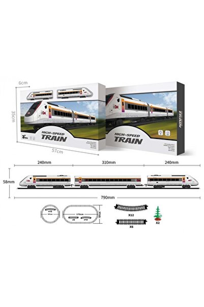 MADEJ Set cu trenuleț Speed train 79x6cm