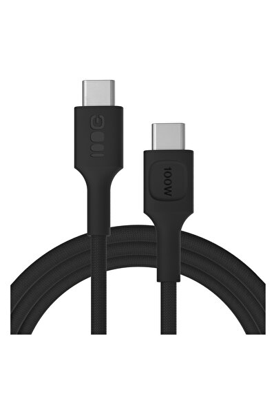 Greencell Cablu USB-C / USB-C PowerStream 200cm PD 100W negru împletit