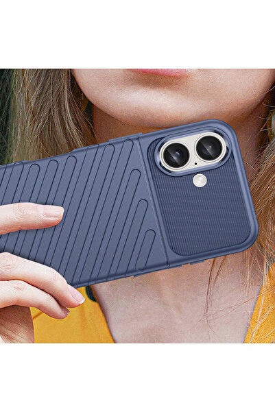Hurtel Husă Thunder din silicon pentru iPhone 16 - Albastru