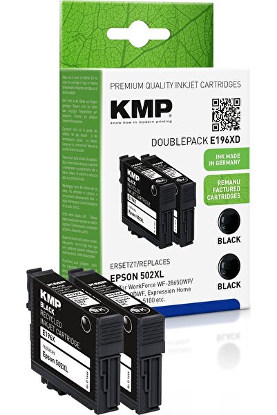 KMP Cartuș Epson Pro WF-2865DWF 502XL T02W14 2 x negru recondiționat