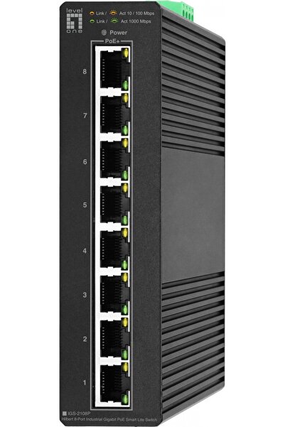 LEVEL ONE LevelOne Industr.PoE+Switch 8xGE PoE 120W Hilbert SL managed