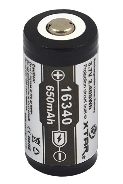 XTAR Acumulator 16340 / R-CR123 3,7V 650mAh (1 bucată) cu protecție