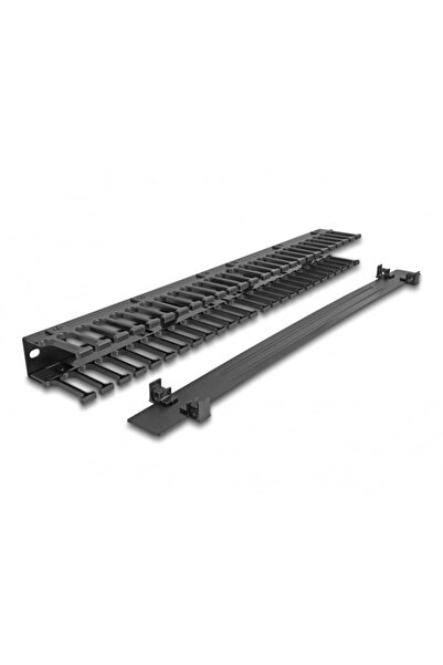 DELOCK Panou de gestionare a cablurilor mobil cu 3 prize 19 " 1U "