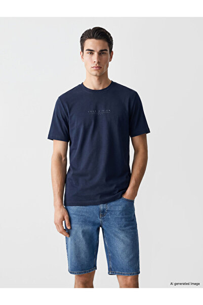 LC Waikiki Peak New Season Crew Neck Printed Men's Combed Cotton T-Shirt
