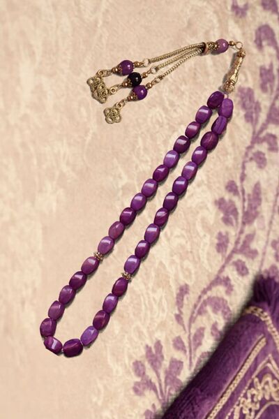 KINZ AL-HADAYA Agate Prayer Beads 33 Beads