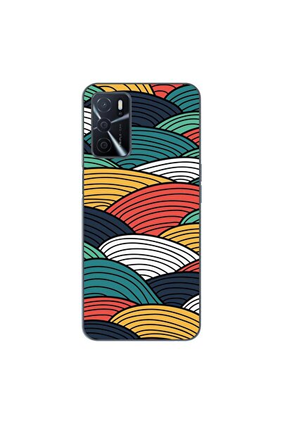 OEM Husa compatibila cu Oppo A16 Silicon Gel Tpu Model Abstract Striped Peaks