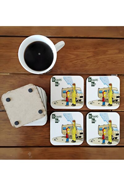 Ghostbastır Breaking Bad Decorative Wooden Coaster Set 067