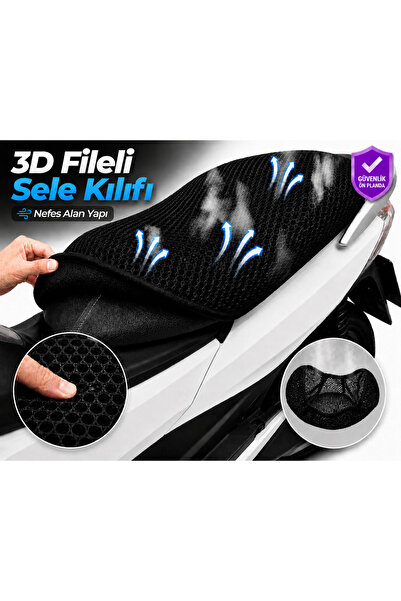 Vi Caro Husa scaun motocicleta Kuba Matrix 125 Husa scaun din plasa 3D Protec...