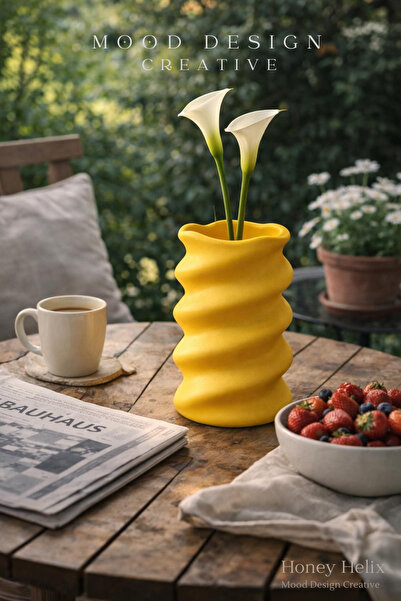 MoodDesign HONEY HELIX (FUSILLI) DECORATIVE VASE - Spiral Burgu (Makarna) Dek...