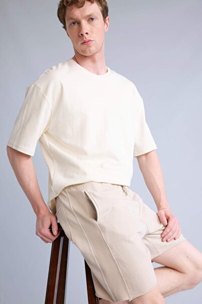DeFacto Baggy Fit Elastic Waist Pocketed Shorts H7787Ax26Hs