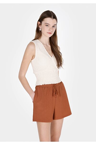 Colin's Slim Fit Short Sleeve Women's Ecru Tank Top