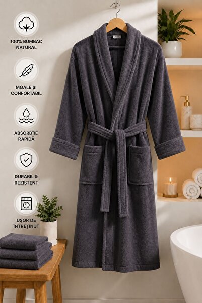 EMATTEIRO Unisex Bathrobe Made of 100% Cotton , Density 380 GSM, Soft Texture...