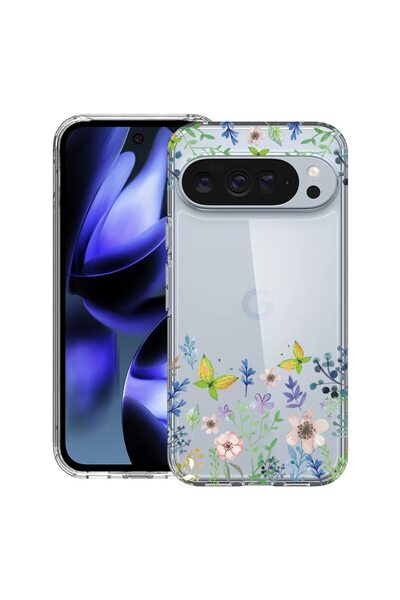 bestcase Husă pentru Google Pixel 10 / Pixel 10 Pro cu design Fluturi și Flor...