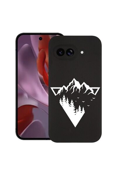 bestcase Калъф за Google Pixel 9a, Къмпинг гора, Тънък силиконов 0.8ММ, Ударо...