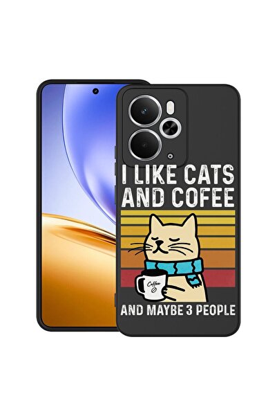 bestcase ¬Æ Husa pentru Realme 14T cu Design Cats And Cofee, TPU Mat Ultra Sl...
