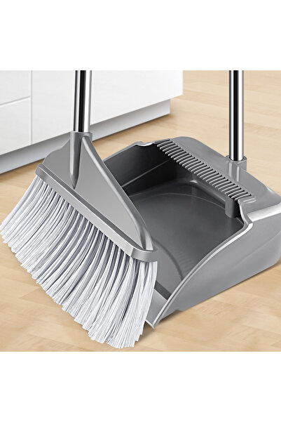 choice2 Grey 1PC New tepy Broom Plastic Dustpan Set Cleaning Tools Sweeper Wi...