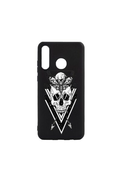bestcase Θήκη σιλικόνης συμβατή με Huawei P30 Lite, Σχέδιο κρανίο, ανθεκτική ...