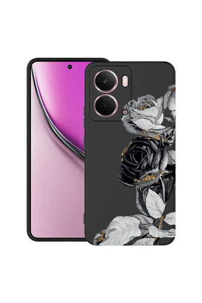 bestcase Θήκη για Realme P3 με σχέδιο Μαύρο Τριαντάφυλλο, TPU Ματ Εξαιρετικά ...