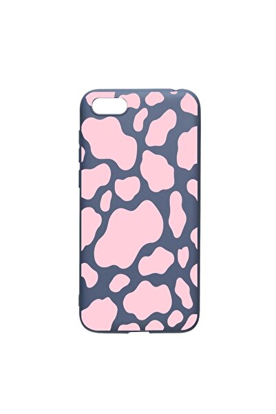 bestcase Силиконов калъф, съвместим с Huawei Y6 Prime 2019, Розова крава, уст...