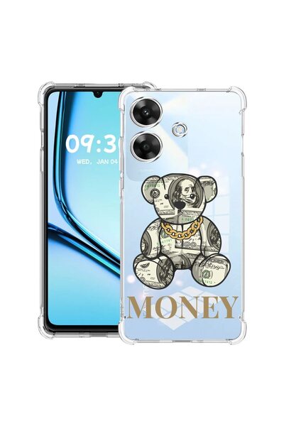 bestcase Husă Antișoc pentru Realme Note 60 / Note 60X cu Design Ursuleț și B...