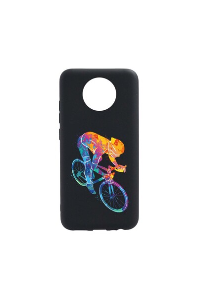 bestcase Силиконов калъф, съвместим с Nokia C10, Цветен дизайн за колоездачи,...