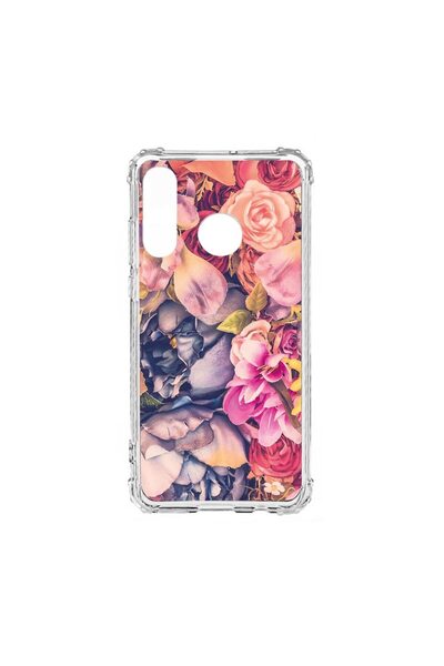 bestcase Husă Antișoc din Silicon Compatibilă cu Huawei P30 Lite, Florală, Pr...