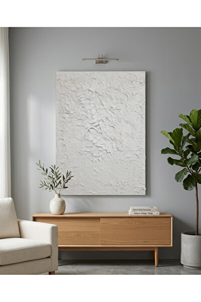 VS GLOBAL Modern Minimalist Beyaz Dokulu Tablo