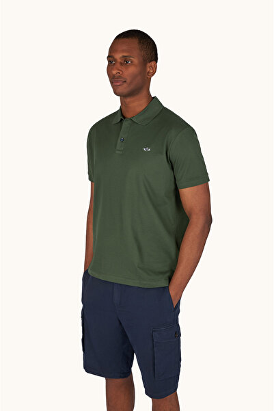 PAUL&SHARK MEN'S KNITTED COTTON POLO SHIRT
