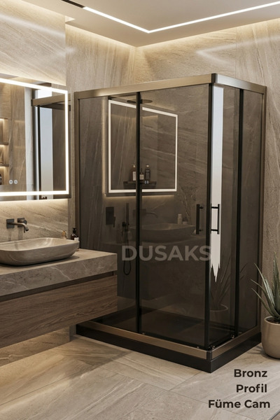 albert dusch Duşakabin Füme Cam H 190