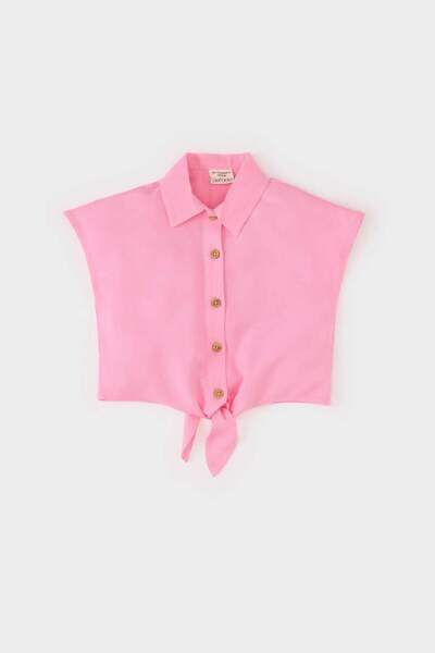 DeFacto Baby Girl Shirt Collar Short Sleeve Shirt
