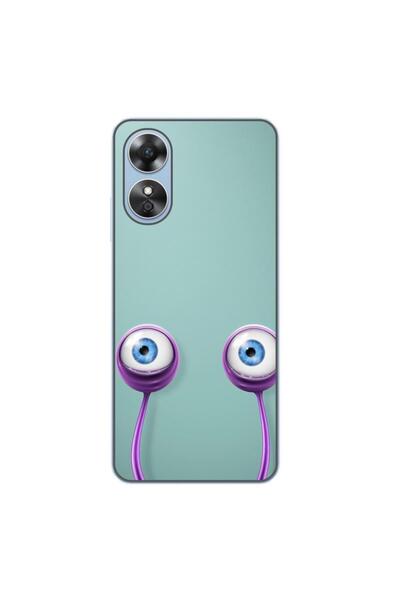 OEM Θήκη συμβατή με Oppo A17 Σιλικόνης Gel TPU με σχέδιο Μάτια Σαλιγκαριού