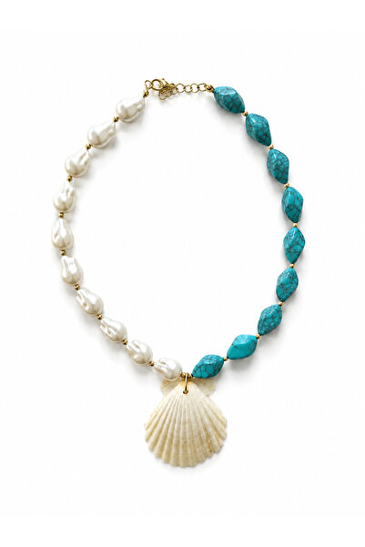 Rossetto Atelier Real Mussel Shell Design Necklace